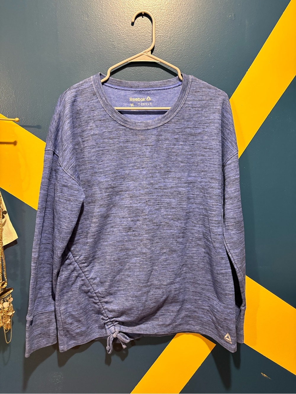 Reebok Heather Blue Crewneck Sweater EUC